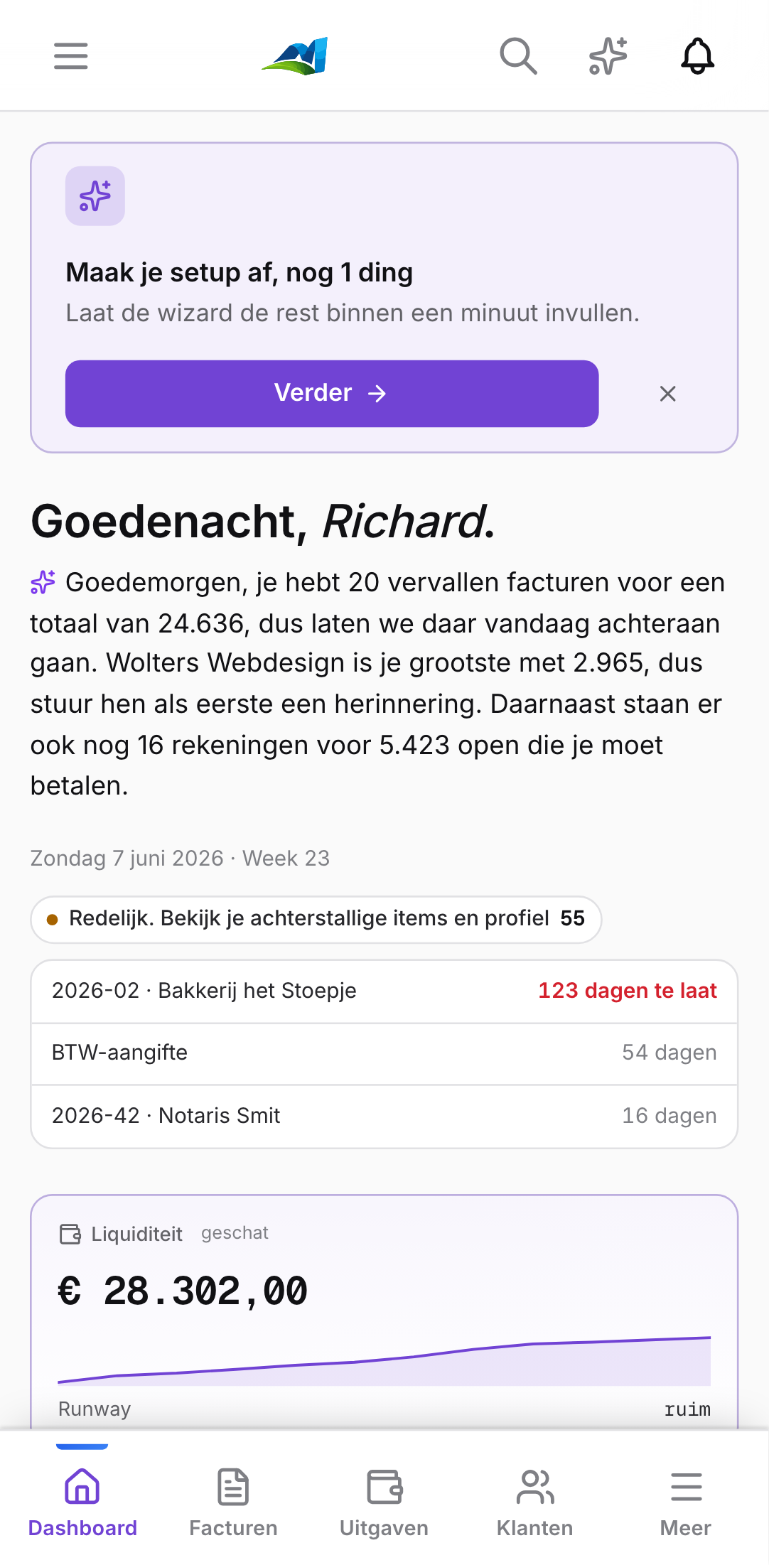 MyCompanyDesk-app op een telefoon